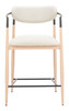 Equinox Oyster Gray & Natural Steel and Polyester Counter Stool