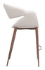 Limay Beige & Walnut Steel and Polyurethane Counter Stool
