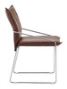 Pola Brown (Set of 2) Steel and Polyurethane Dining Chair