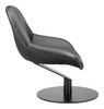 Poole Black Steel and Polyurethane Accent Chair