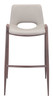 Desi Beige & Walnut (Set of 2) Steel and Polyurethane Barstool