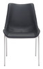 Magnus Black & Silver (Set of 2) Stainless Steel Dining Chair