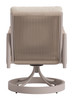 Rivan Beige Aluminum and Polyester Swivel Dining Chair for Outdoor Use