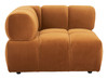 Rist Brown Pine Wood and Polyester Corner Chair