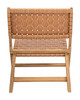 Sunflare Brown Acacia Wood Lounge Chair for Outdoor Use