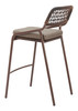Rio Brown (Set of 2) Steel and Olefin Barstool for Outdoor Use