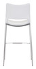 Ace White & Silver (Set of 2) Stainless Steel and Polyurethane Barstool