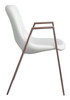 Desi White & Walnut (Set of 2) Steel and Polyurethane Dining Chair