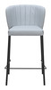 Linz Gray (Set of 2) Steel and Polyurethane Stackable Counter Stool