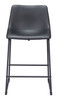 Smart Black (Set of 2) Steel and Polyurethane Counter Stool