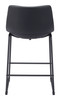 Smart Black (Set of 2) Steel and Polyurethane Counter Stool