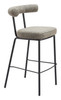 Kede Green Tweed Steel and Polyester Barstool
