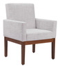 Senzil Ivory Rubberwood and Polyester Dining Chair