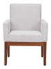 Senzil Ivory Rubberwood and Polyester Dining Chair