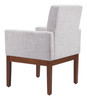 Senzil Ivory Rubberwood and Polyester Dining Chair
