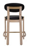 Rilou Black & Natural (Set of 2) Rubberwood and Steel Counter Stool