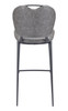 Terrence Vintage Gray Steel and Polyurethane Barstool