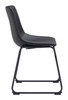 Smart Black (Set of 2) Steel and Polyurethane Dining Chair