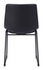 Smart Black (Set of 2) Steel and Polyurethane Dining Chair