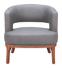 Penryn Slate Gray Ash Wood and Polyurethane Accent Chair