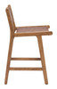Feder Brown (Set of 2) Leather and Rubberwood Counter Stool