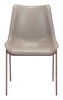Magnus Brown & Walnut (Set of 2) Steel and Polyurethane Dining Chair