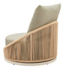 Cabana Multicolor Aluminum and Olefin Swivel Chair for Outdoor Use