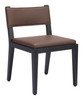 Roxas Brown (Set of 2) Poplar Wood and Rubberwood Dining Chair