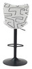 Elevate White (Set of 2) Steel and Polyester Swivel Barstool