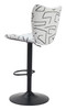 Elevate White (Set of 2) Steel and Polyester Swivel Barstool