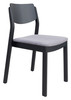 Desdamona Gray & Black (Set of 2) Rubberwood and Polyester Dining Chair