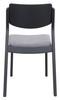 Desdamona Gray & Black (Set of 2) Rubberwood and Polyester Dining Chair