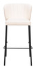 Linz Cream (Set of 2) Steel and Polyurethane Stackable Barstool