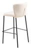 Linz Cream (Set of 2) Steel and Polyurethane Stackable Barstool
