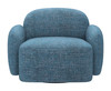 Cleo Blue Steel and Polyester Swivel Chair