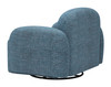 Cleo Blue Steel and Polyester Swivel Chair