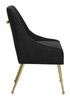 Maxine Black & Gold Steel and Polyester Dining Chair