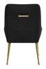 Maxine Black & Gold Steel and Polyester Dining Chair