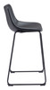 Smart Black (Set of 2) Steel and Polyurethane Barstool