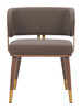 Brew Brown & Walnut Steel and Polyurethane Dining Chair