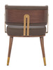 Brew Brown & Walnut Steel and Polyurethane Dining Chair