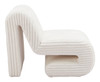 Opam White Polyester Accent Chair