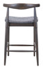 Tuzka Gray & Espresso (Set of 2) Rubberwood and Polyester Counter Stool