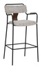 Couva Gray Tweed (Set of 2) Steel and Polyester Barstool