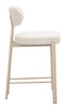 Aurea Light Gray (Set of 2) Steel and Polyester Counter Stool