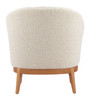 Leque Tawny Beige Ash Wood and Polyester Accent Chair