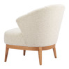 Leque Tawny Beige Ash Wood and Polyester Accent Chair