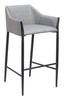 Andover Slate Gray Steel and Polyurethane Barstool