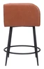 Horbat Brown (Set of 2) Steel and Polyurethane Counter Stool