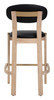 Rilou Black & Natural (Set of 2) Rubberwood and Steel Barstool